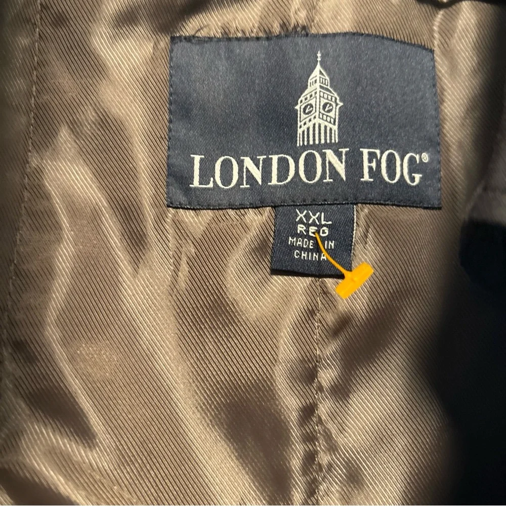 London Fog Men's Dark Trench Coat - Picture 2 of 4